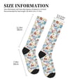 thumbnail image 2 of Lsque Summer Stamp Pattern Sport Compression Socks for Men & Women 15-20 mmHg Knee High Nurse Pregnant Running Medical and Travel Athletic, 2 of 6