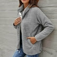 thumbnail image 6 of Patlollav Womens Fashion Solid Pocket Color Jacket Plush Long Sleeve Lapel Coat, 6 of 6