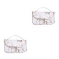 thumbnail image 3 of QualitChoice Pattern Cosmetic Bag Convenient Women Storage Handbag Carrying Pouch Holding Container Travel Makeup Organizer Type 1 2Set, 3 of 6