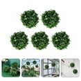 thumbnail image 3 of 4 Pack Artificial Grass Ball Boxwood Balls Plant Topiary Green, 3 of 8