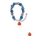 thumbnail image 2 of Delight Jewelry Resin Funny Ahh! Pumpkin Blue Paw Print Bead Bracelet, 7"+2", 2 of 4