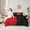 Red Black, variant on jejeloiu Love Couple 7-Piece Twin Bedding Sets,Happy Valentines Day Bedding Comforter Set,Red Black Sheet Sets For Girls Boys,Microfiber Bedroom Decor Reversible