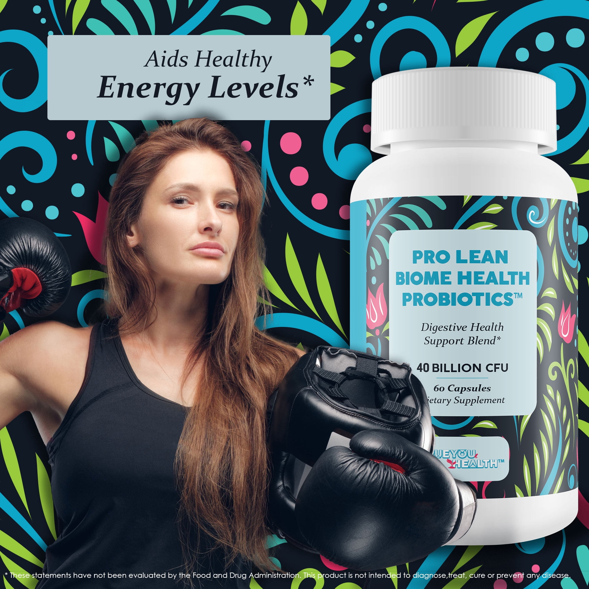 Pro Lean Biome Health Probiotics - Digestive Health & Immune Support - Improve Gut Microbiome for Overall Health & Improved Energy - Probiotic & Prebiotic Blend - Health Starts in The Gut