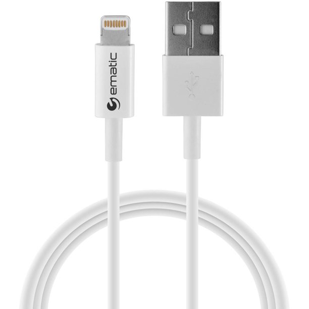 Ematic 6Foot Lightning Cable for Apple iPhone/iPad/iPod