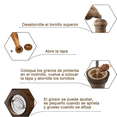 thumbnail image 4 of Molinillo De Pimienta Y Sal Manual De Madera Ajustable Belug  Molinillo de Pimienta, 4 of 4