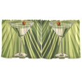 thumbnail image 7 of Yayeee Kitchen Curtains Tier Set of 2 Light Filtering 57"x36" Over Sink Window Panels, Light Green Martini, 7 of 7