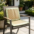 thumbnail image 6 of AYktou Mugwort Floss Cooling Rattan Chair Cushions, 16.1×16.1 Inch Summer Breathable Chair Mat Car Seat Cushion with Embroidered Edge Trimming, Non-Slip Comfortable Seat Pad for Dining Office Chairs, 6 of 7
