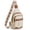 A-white-brown, variant on GAEKEAO Sling Bag for Women Vegan Leather Crossbody Bags Fanny Pack Chest Pack Small Backpack Travel Purse Shoulder Bag