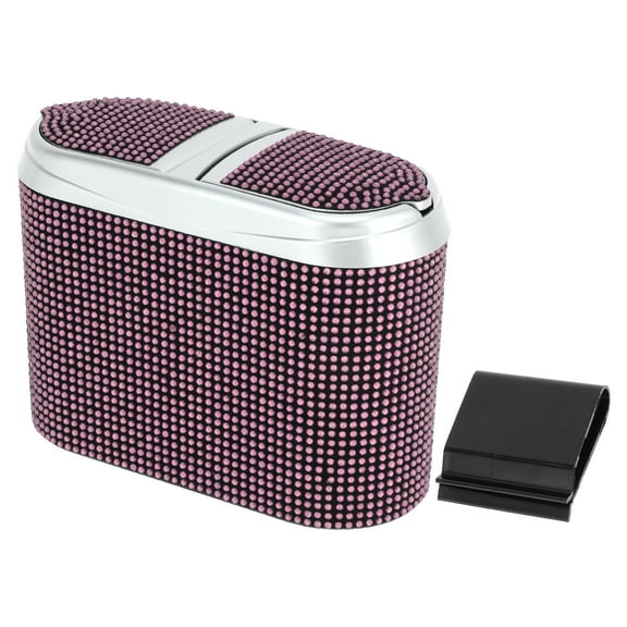 Unique Bargains Car Trash Can Portable Car Door Trash Bin Pink 1 Pc 6.3" Length 2.8" Width 4.7" Height Plastic