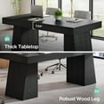 thumbnail image 4 of Tribesigns 55.1" Conference Table for 4-6 People, Modern Meeting Table with Thick Tabletop, 4 of 7