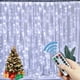 thumbnail image 2 of Guirnalda de luces LED para decoración del hogar, lámpara de cortina de 6x3M, 8 modos, USB, Control remoto, hadas, boda, Navidad, dormitorio, 2 of 4