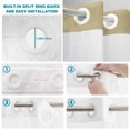 thumbnail image 4 of No Hook Shower Curtain, Teal Blue Ombre Shower Curtains for Bathroom with See Through Top Window, Modern Abstract Gradient Art Waterproof & Washable Bath Curtain Stall 48"x72", 4 of 9