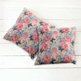 thumbnail image 2 of Ambesonne Colorful Throw Pillow Cover 2 Pack, Peony Rose Butterflies, 20", Multicolor, 2 of 6