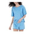 thumbnail image 3 of Jenni Ensemble Pyjama et Short de Laitue Froissée pour Femmes, Bleu, Petit, 3 of 3