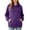 Purple, variant on Women's Maternity Fleece Nursing Hoodie Fall Long Sleeve Side Zipper Breastfeeding Casual Pullover Hooded Sweatshirts S-XXL