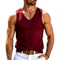 thumbnail image 2 of Qiyinn Men's V Neck Tank Top Slim Fitted Workout Gym Sleeveless Muscle Shirts Summer Undershirts, 2 of 6