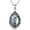 10 October-Marigold, variant on Birth Flower Necklace S925 Sterling Silver Floral Birth Teardrop Moonstone Necklaces Butterfly Floral Jewelry for Women Mom Birthday Gift