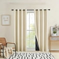 thumbnail image 2 of Doorway Curtains, Privacy Grommet Closet Curtain for Bedroom, W39 X L98 Inch Solid Blackout Door Coverings, 1 Panel Beige, 2 of 6