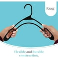 thumbnail image 2 of Royale Plastic Hangers 40 Pack - Black Plastic Hangers - Clothes Hanger With Hooks – Heavy Duty Space Saving Coat Hangers Ideal For Everyday Use For Tops, Skirt, Dress, Shirts, Pants (40 Pack, Black), 2 of 9