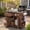 Brown, variant on DTTRA 41.9" Solid Wood Outdoor Kitchen Island Cart with Extendable Stainless Steel Top, Rolling BBQ Grill Prep Table with Drawers, Propane Tank Cabinet, Spice Rack & Wheels for Patio Backyard, Gray