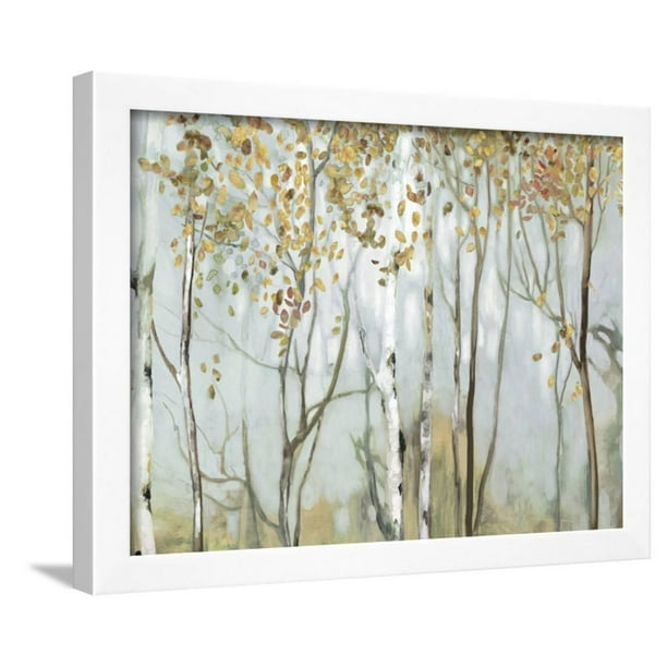 Birch In The Fog Ii Framed Print Wall Art By Allison Pearce Walmart Com Walmart Com