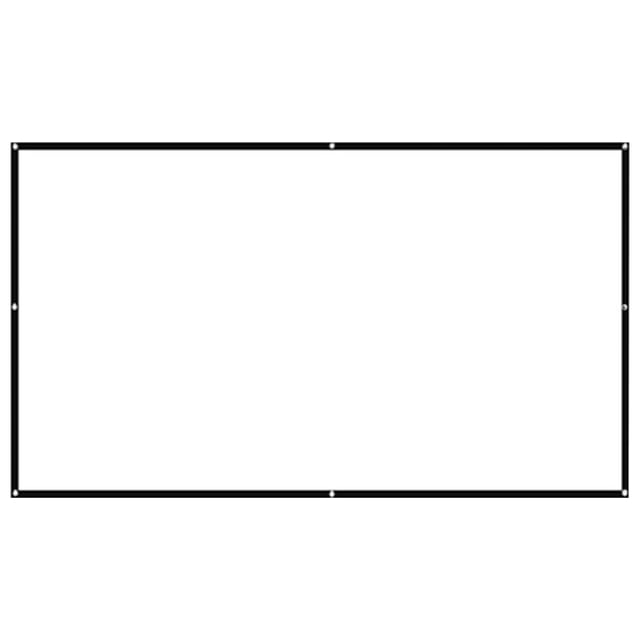 Ohufall Foldable Outdoor Movie Screen Double Sided 16:9 Portable Projection Screen For Home Party Camping Use