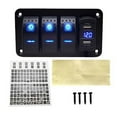 thumbnail image 1 of BUYISI Sleek Aluminum Rocker Switch Panel With Fast Charging Capability And Voltmeter 4 Gang, 1 of 5