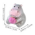 thumbnail image 2 of Masteelf 12 Pcs Cute Resin Hippo Figurines Miniature Animal Decorations Tiny Hippo Ornaments For Desk Bedside Table Cake Toppers And Diy Projects Home Decor, 2 of 8