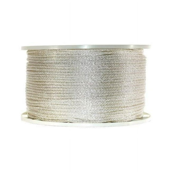 G1012S1000S Solid Braided Nylon Rope Spool  White - 0.18 in. x 1000 ft.