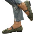 thumbnail image 5 of Willtoo Women Polka Dot Bow Mary Jane Flats Round Toe Elastic Strap Slip On Canvas Shoes Lightweight Soft Sole Casual Ballet Flats, 5 of 5
