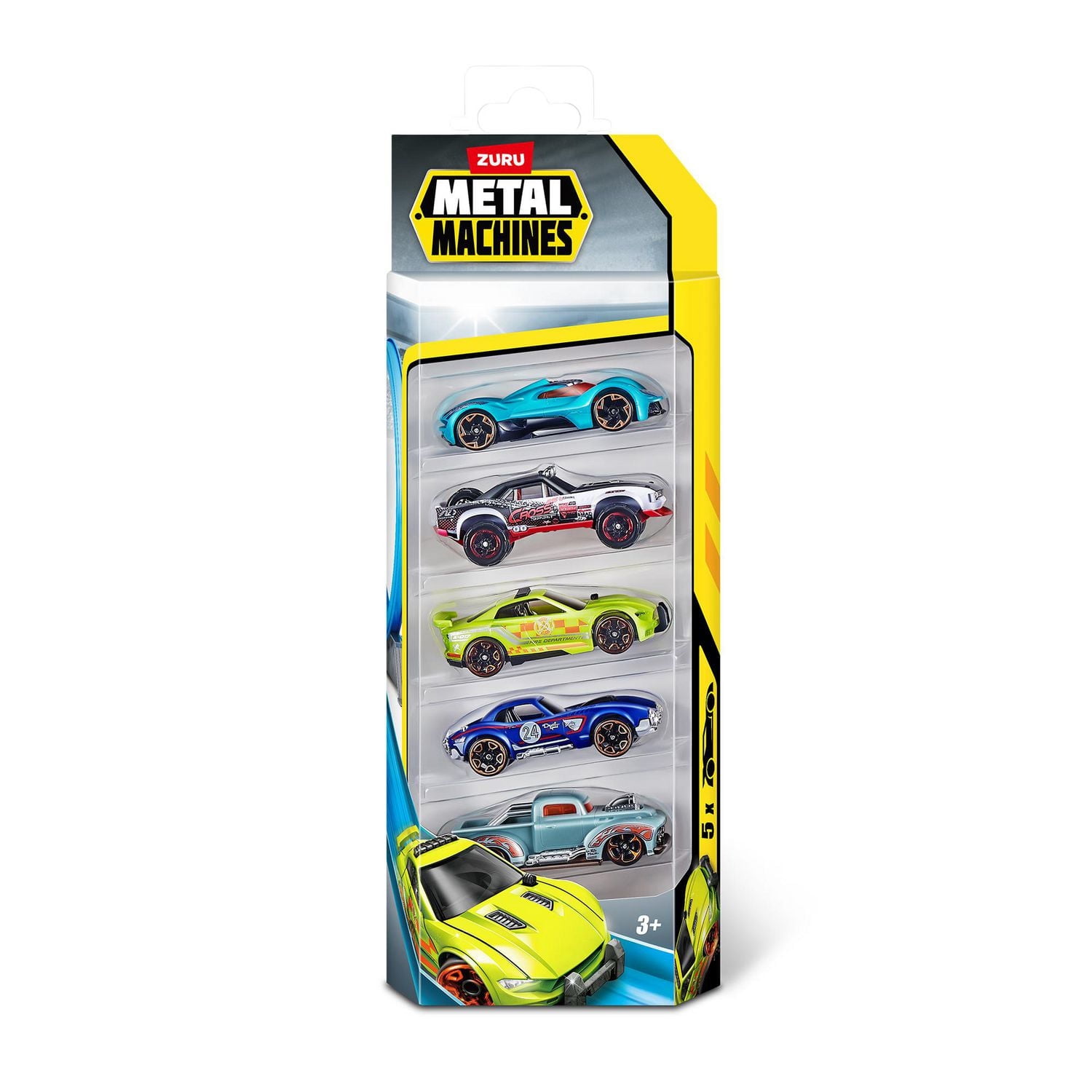 Metal Machines Mini Racing Car Toy 5 Pack Series 2 by ZURU (Styles May Vary)
