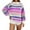 Pink, variant on Women Oversized Striped Long Sleeve Sweatshirts Crewneck Knit Sweater Loose Teen Girl Pullover Top 2025 Fall Y2K Trendy Outfits (Green,Large)