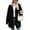 Black, variant on Women Corduroy Shacket Button Down Shirts Long Sleeves Jacket Coat Loose CasualSide Pockets Lapel Fall Clothes Orange 2XL