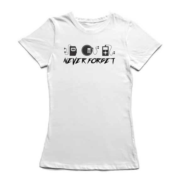 Never Forget Electronic Devices: MP3, Headphones Women's T-shirt
