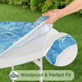 thumbnail image 5 of Blue White Tie Dye Wave Pattern Round Fitted Tablecloth with Elastic Edge,Dining Table Cover Waterproof,Outdoor Round Tablecloth for Camping,Dining,Indoor and Outdoor, 5 of 7