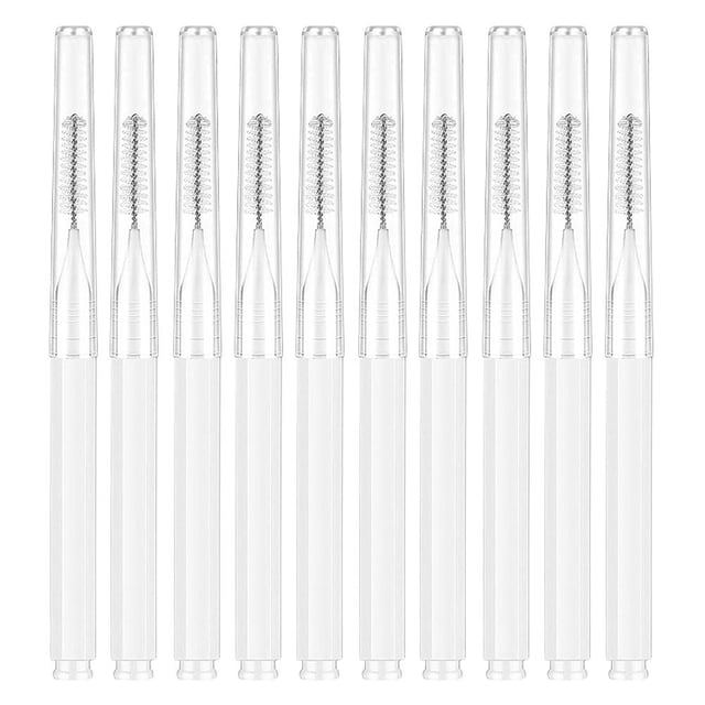 Brosse à Sourcils en Spirale avec Courbure Réglable, Maquillage Jetable avec Couvercle, Cils