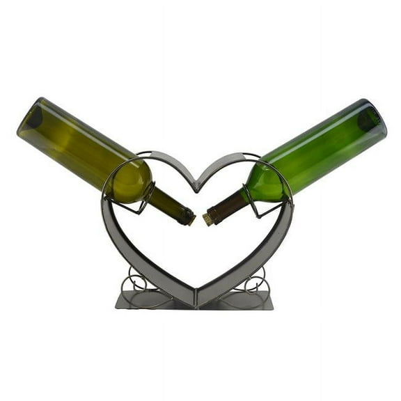 Three Star Import & Export ZB1190 Wine Bottle Holder, 2 Bottles in a Heart