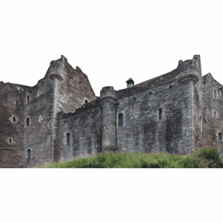 H13591 Doune Castle Medieval Stronghold Scotland Holy Python Grail Tower Cardboard Cutout Standee Standup