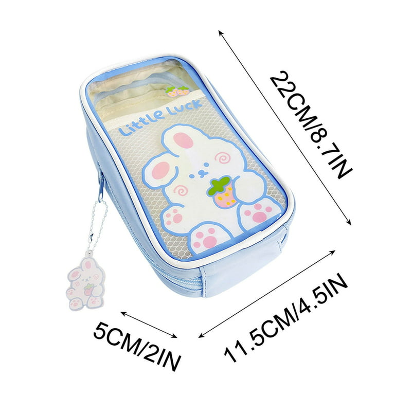 Kawaii Pencil Cases Large Capacity Pencil Case School Supplies PU Leather  Stationery Cute Pen Case For