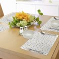 thumbnail image 4 of Ambesonne Autumn Place Mats Set of 4, Raindrops Glimmer, Standard Size, Mustard Black White, 4 of 6