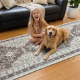 thumbnail image 5 of ARJINCUTE Boho Vintage Distressed Long Runner Rug Brown 2'x10', Soft Machine Washable Foldable Non-Slip Carpet for Hallway Kitchen Entryway Living Room Bedroom, 5 of 9