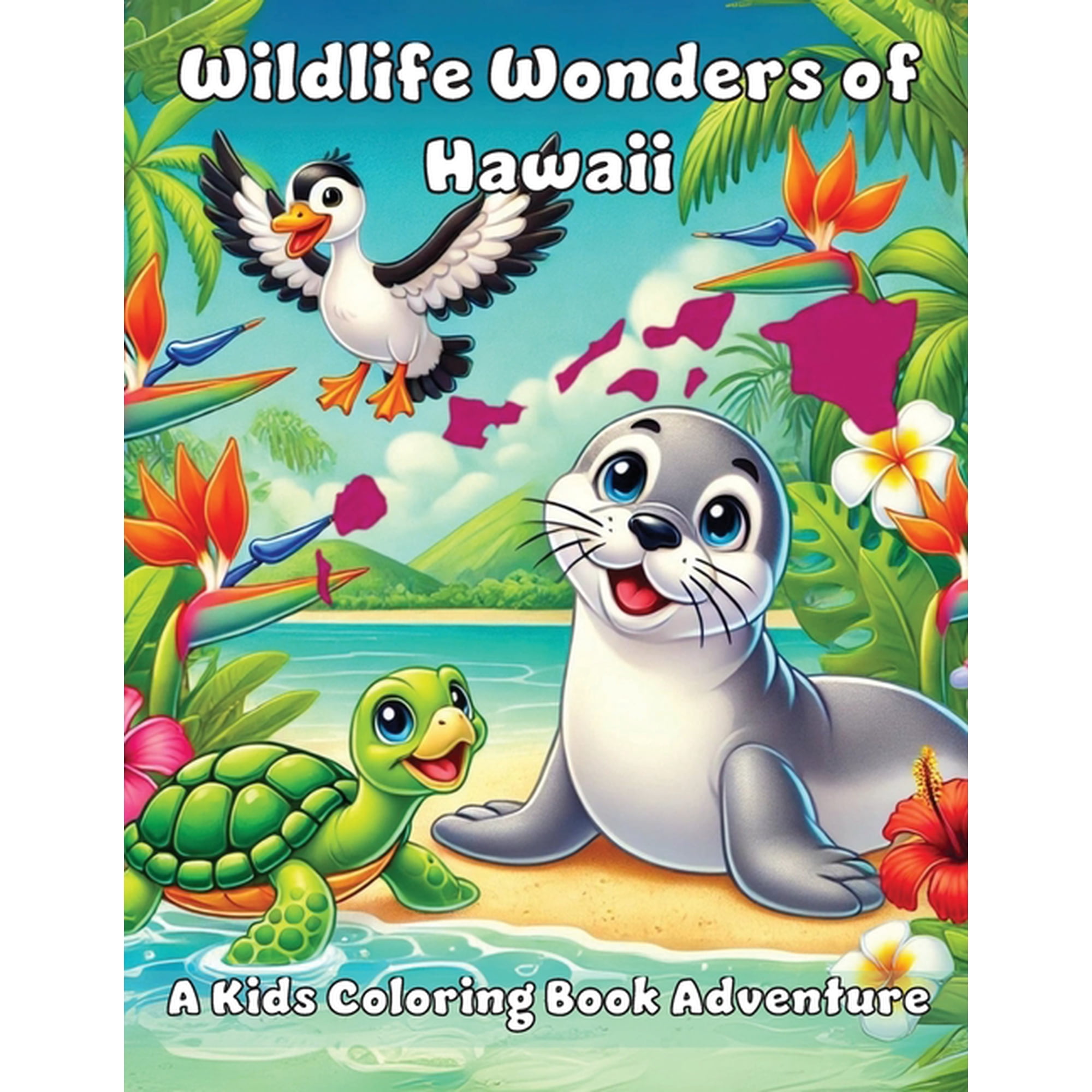 Wildlife Wonders of Hawaii: A Kids Coloring Book Adventure (Paperback)