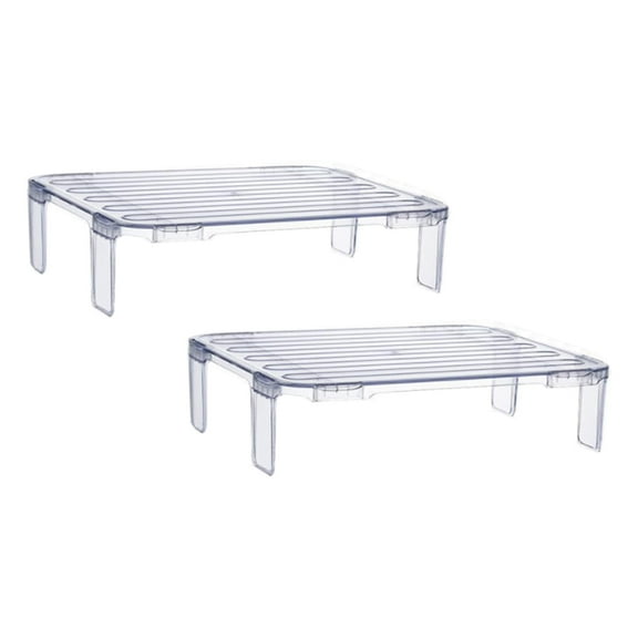Mobutofu Transparent Storage Shelf 1Pack for Kitchen Appliance and Freezer Storage Boxes 28.3X24.3in AS