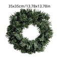 thumbnail image 3 of 14" Canadian Pine Artificial Christmas Wreath, Faux Pine Christmas Wreath, Seasonal Indoor Home Decor, 3 of 9
