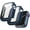 Blue, variant on KOMI Case with Screen Protector for Apple Watch Series 9 8 7 45mm, Overall Protective Cover, Built-in Tempered Glass Film High Sensitivity, 2 Pack (Black)