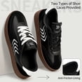 thumbnail image 5 of Ecetana Womens Walking Shoes PU Leather Low Top Tennis Shoes Non-Slip Casual Sneakers for Women, 5 of 7