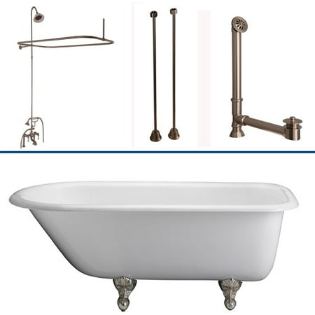 Barclay Butera Tub Kit 60u0022 CI Roll Top, Shwr