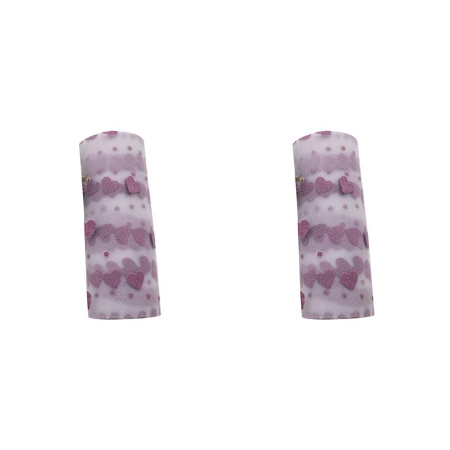 Bewildely Rollo de gasa con forma de corazón, tela para envolver, decoración para festivales de bodas, mantel, fabricación de tocados, manualidades, Corazón grande morado 2piezas Bewildely CBP316609