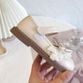thumbnail image 6 of Viluyesy Girls Leather Dress Shoes - British Style Soft Sole Slip-On Princess Flats With Lace Bow Toddler School Party Wedding Beige Size 12, 6 of 10