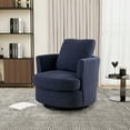 thumbnail image 6 of Swivel Barrel Chair, Comfy Round Accent Sofa Chair for Living Room, 360 Degree Boucle Swivel Barrel Club Chair, Leisure Arm Chair for Nursery, Hotel, Bedroom, Office, Lounge, 6 of 7